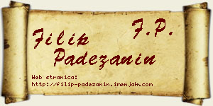 Filip Padežanin vizit kartica